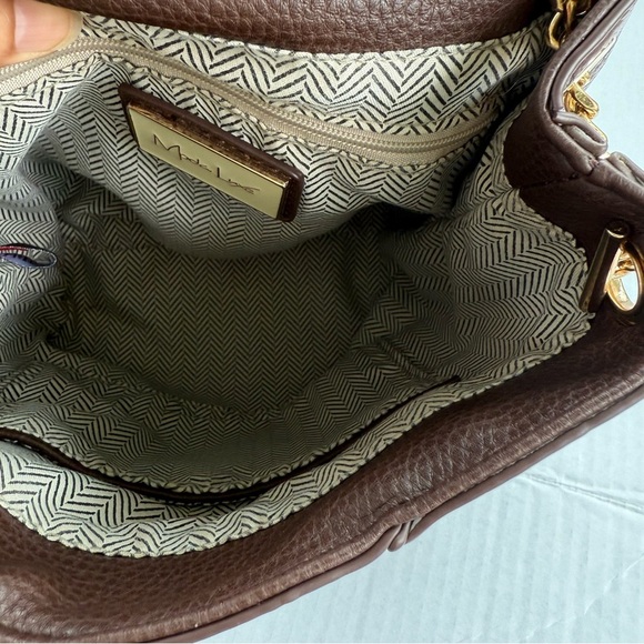Moda Luxe Brown and Gold Crossbody Bag with Chic Design - Picture 5 of 12